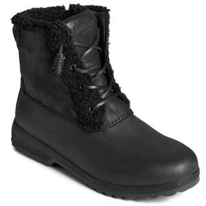 NWT Sperry Women's Maritime Repel Black Teddy Boots